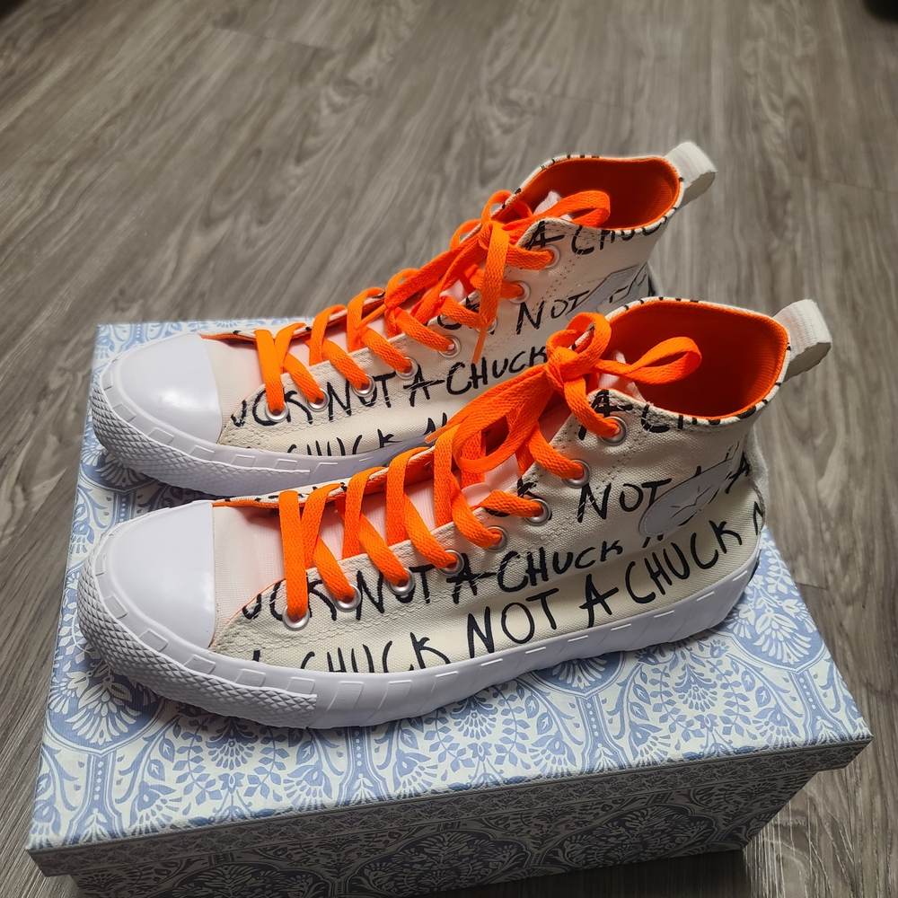 Converse Chuck 70 Hi UNT1TL3D "Not a Chuck" (White/Orange) 166503C Men's 10.5
